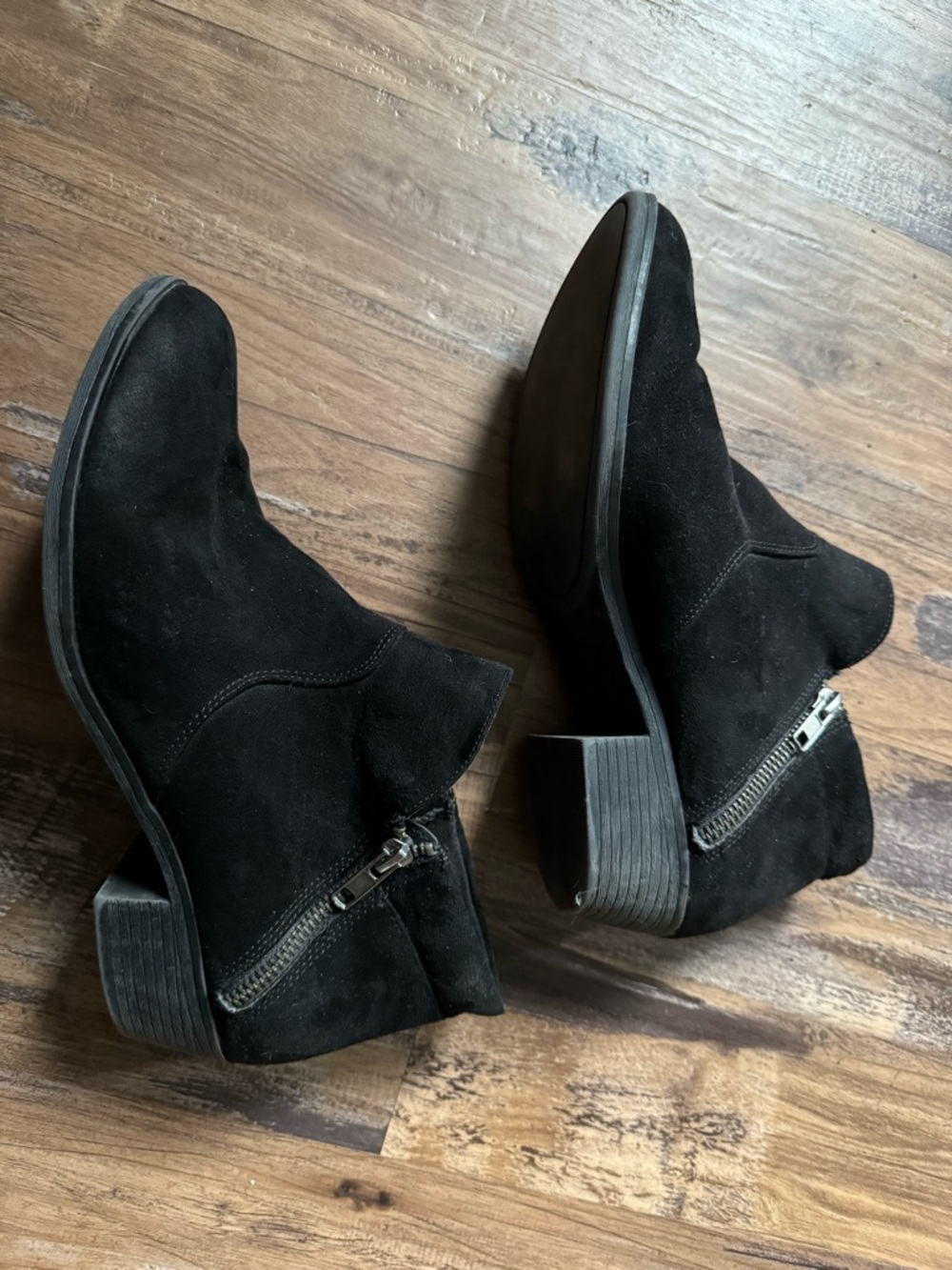 Women's Black Ankle Booties - Sleek Suede Look